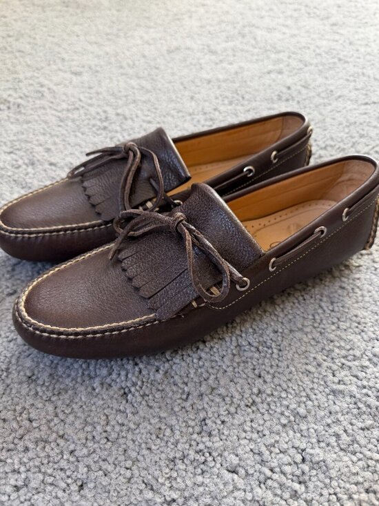 Martin Dingman Kiltie Loafers - Men\'s Sz. 8.5 - Hand-sewn Leather - Brazil - EUC main image 5